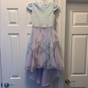 Rare Editions Sequin Blue and Purple Dress